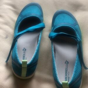 Merrell Women's Teal and Lime athleisure shoes